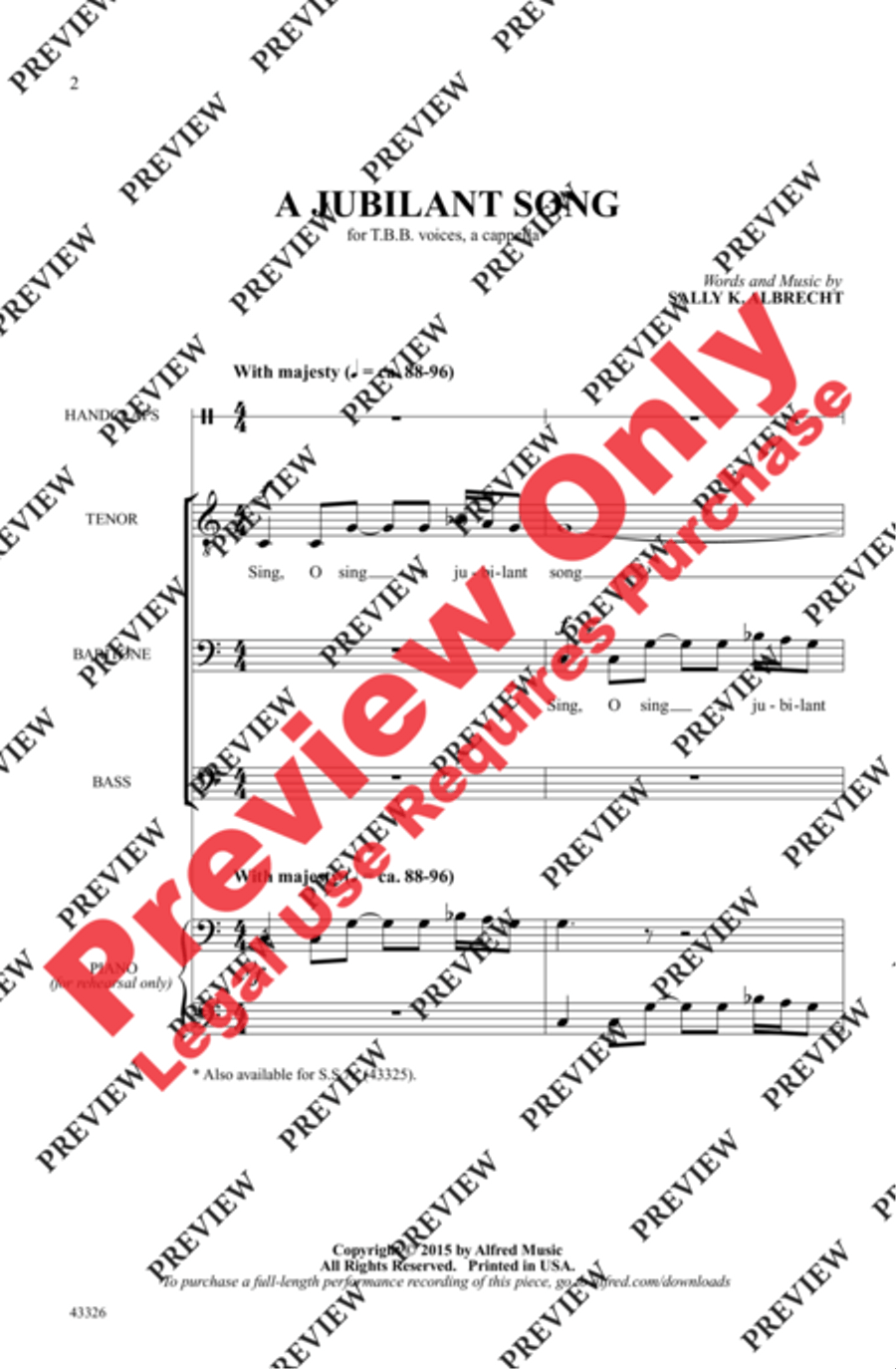 A Jubilant Song A Jubilant Song Men's Choir scores gallery preview page 2