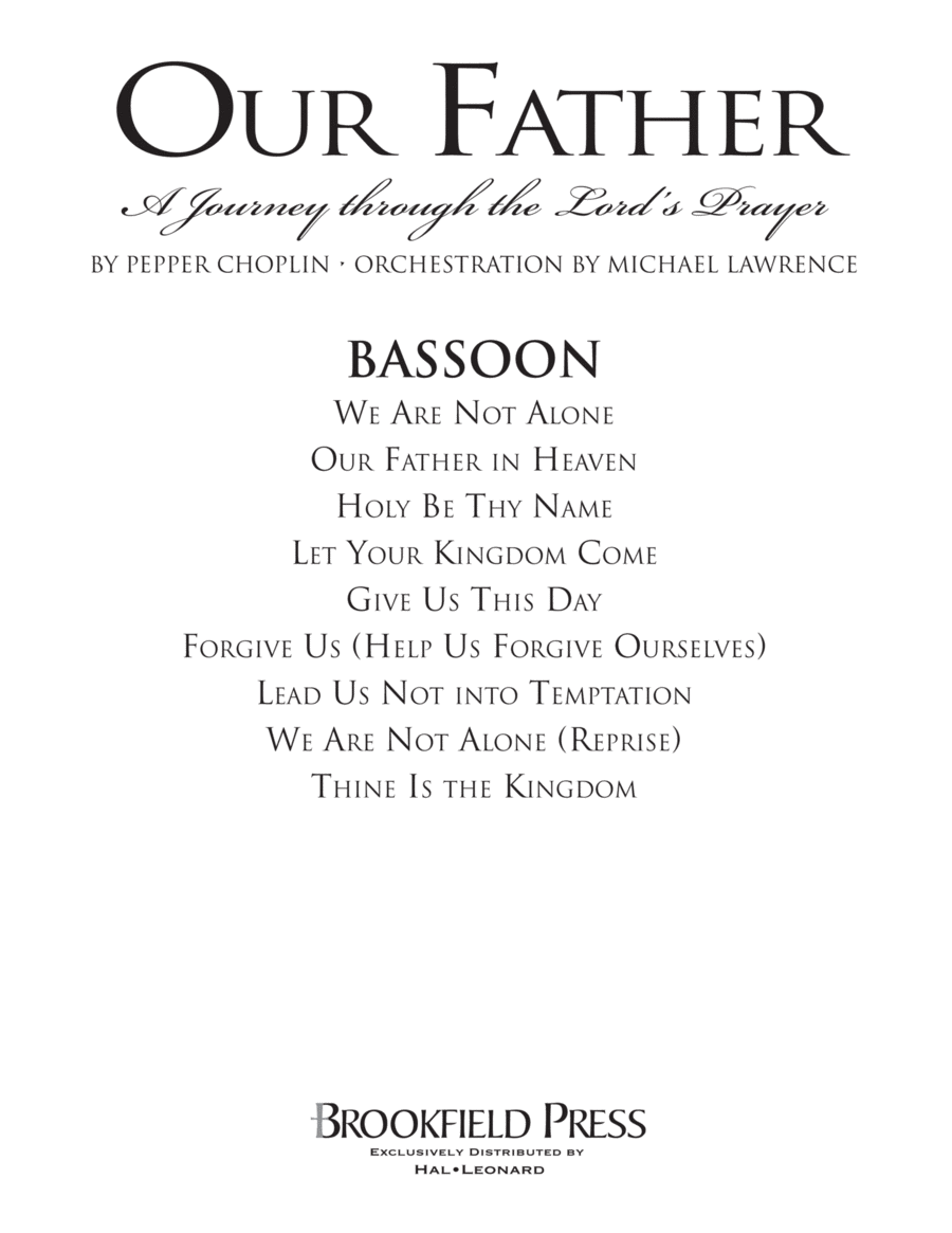 Our Father - A Journey Through The Lord's Prayer - Bassoon