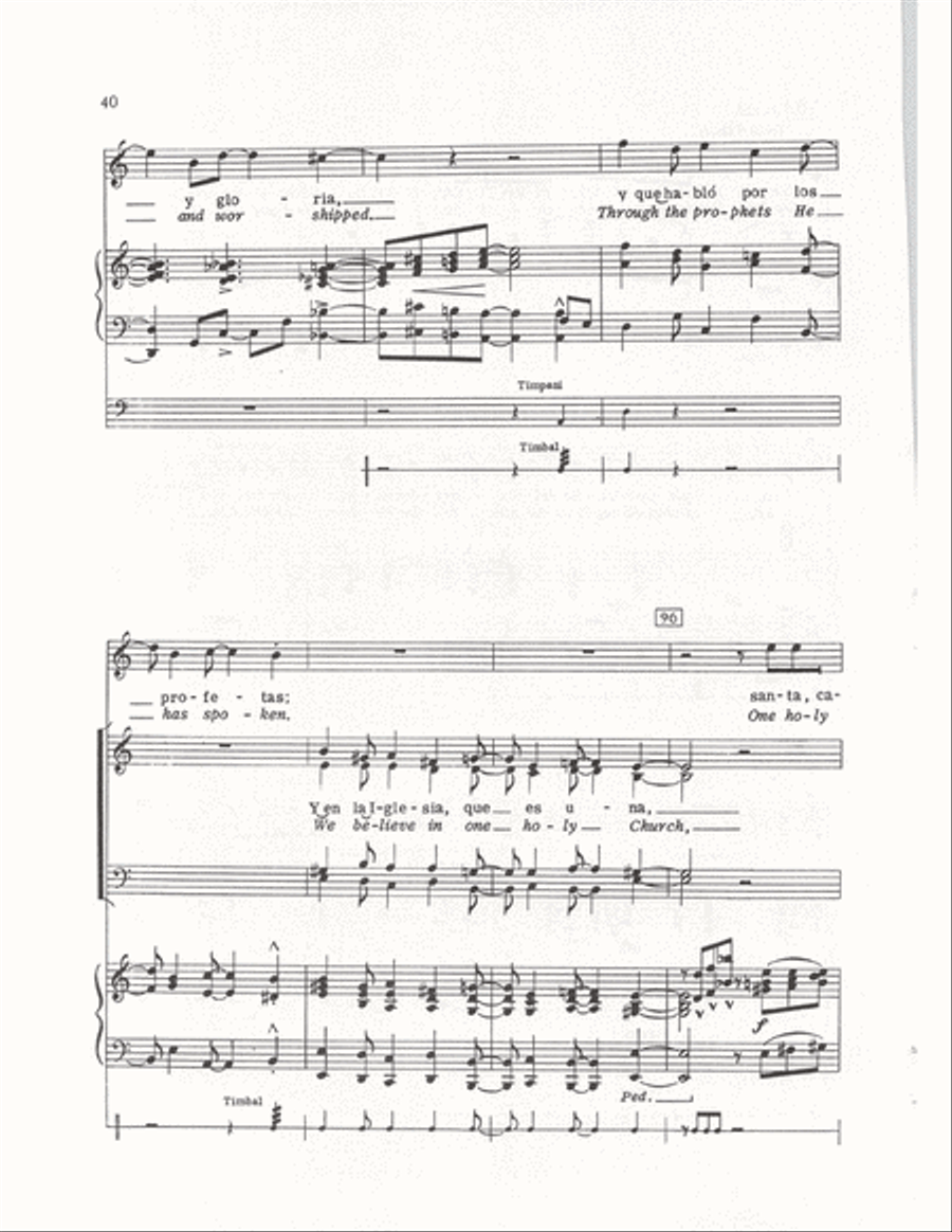 The Cuban Mass (Vocal Score) 4-Part scores gallery preview page 37