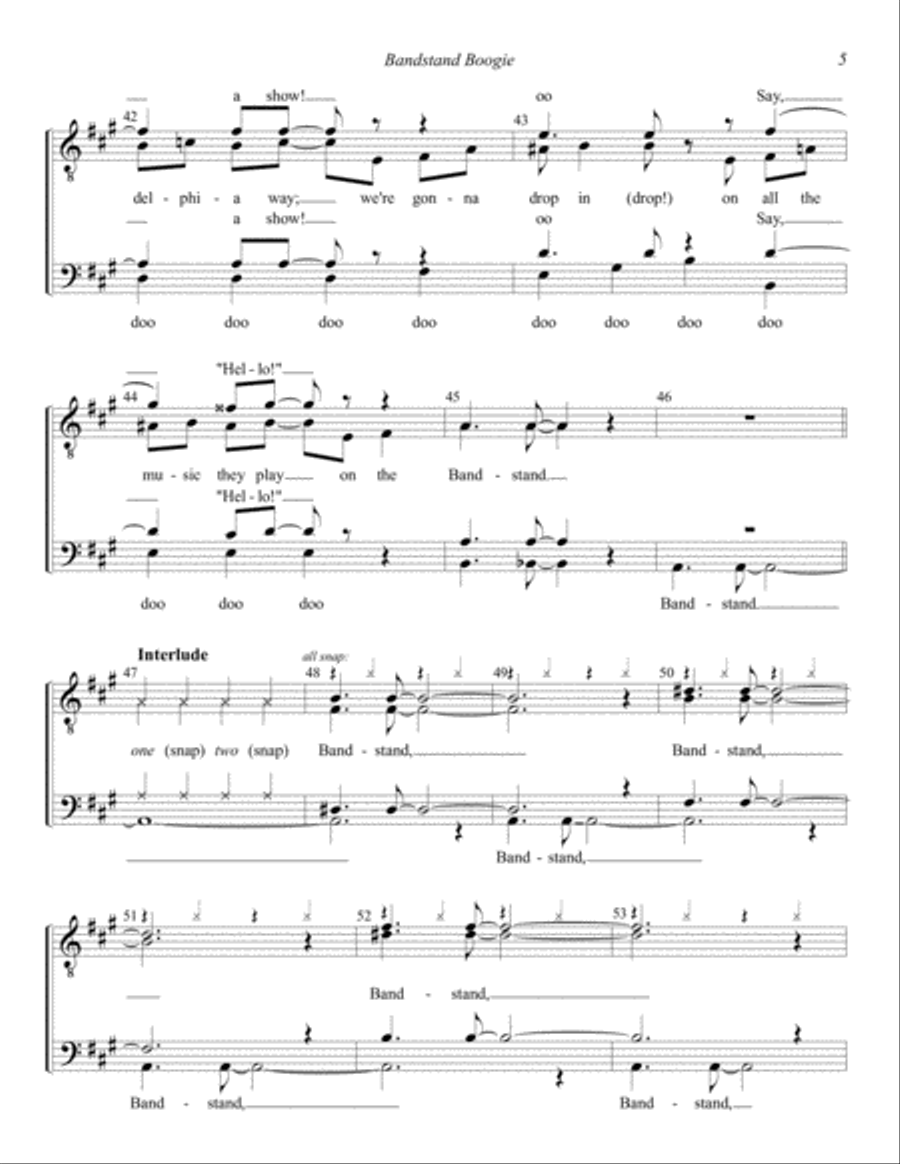 Bandstand Boogie TTBB scores gallery preview page 5