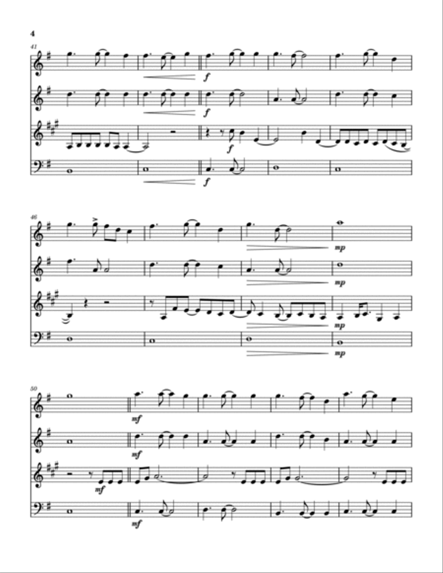 Little Voice - Main Title Theme Woodwind Quartet scores gallery preview page 5
