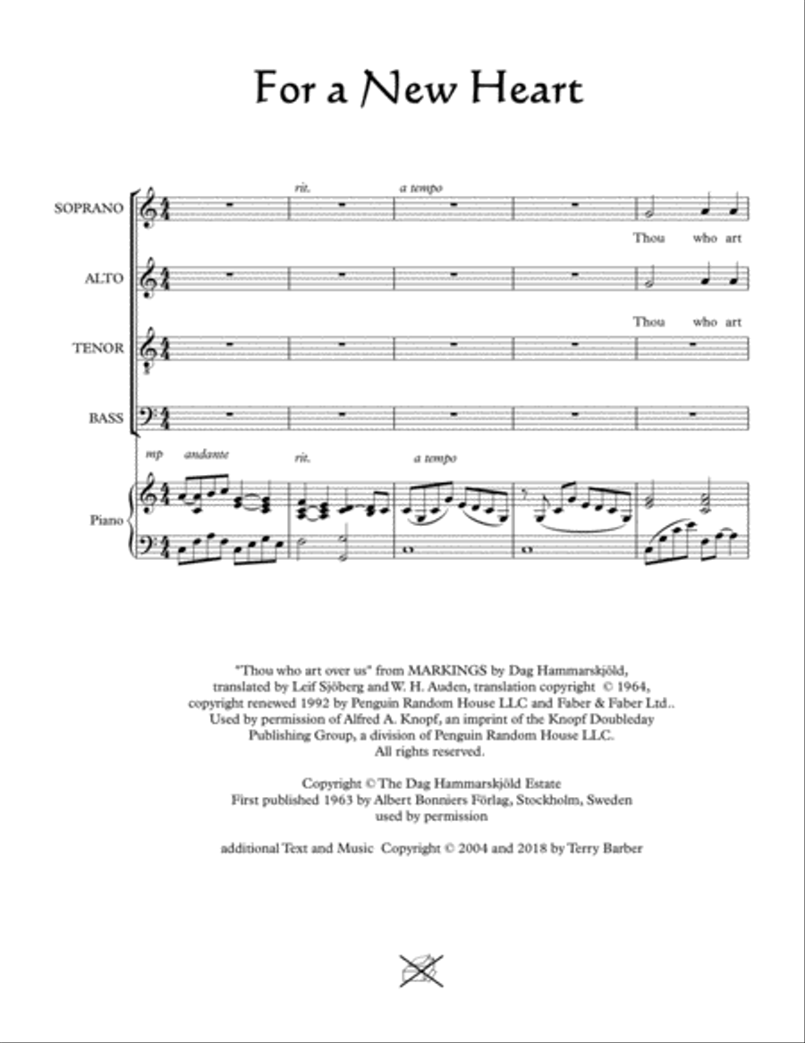 For a New Heart For a New Heart 4-Part scores gallery preview page 2