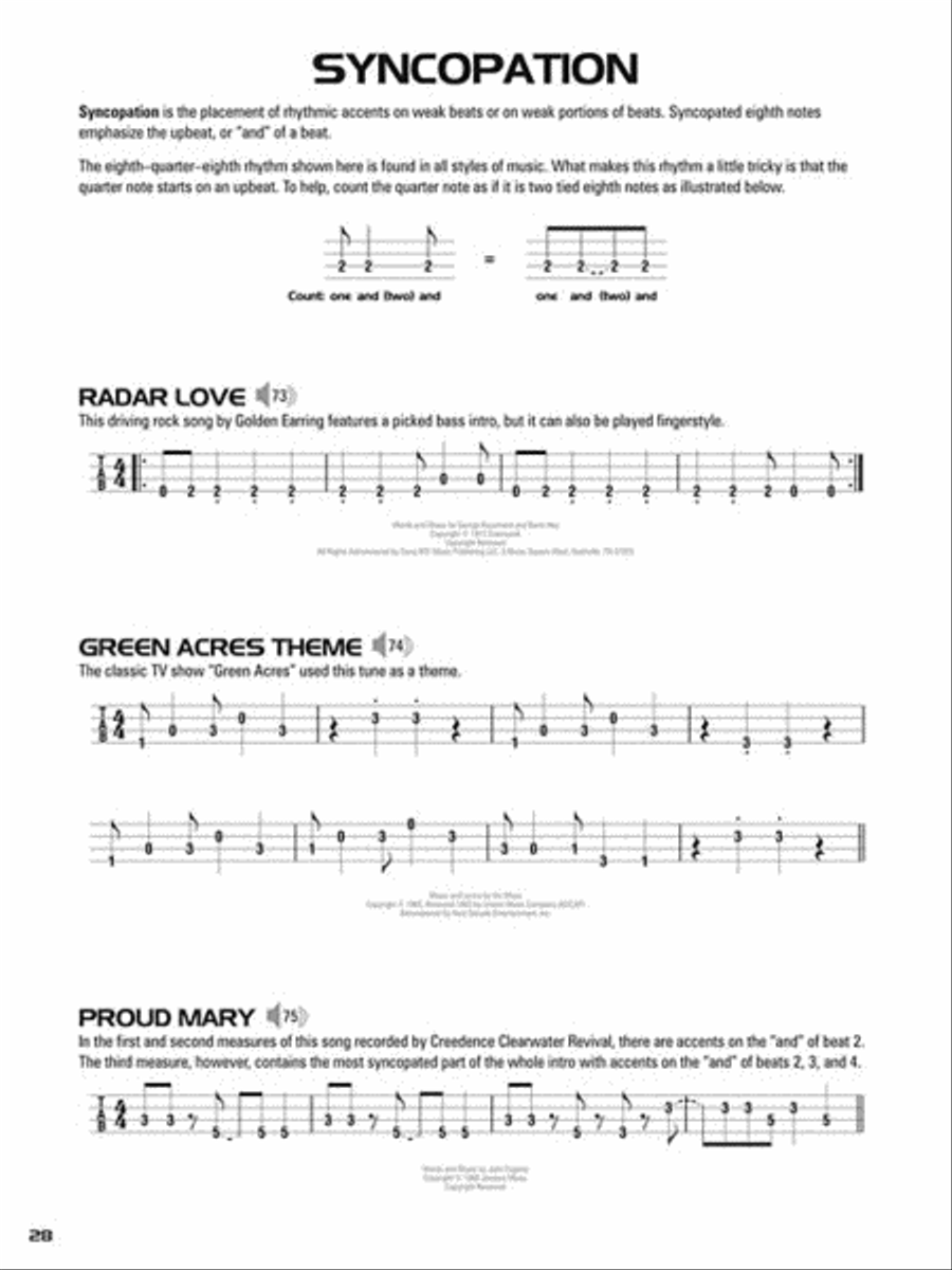 Hal Leonard Bass Guitar Tab Method Bass Guitar Tablature scores gallery preview page 8