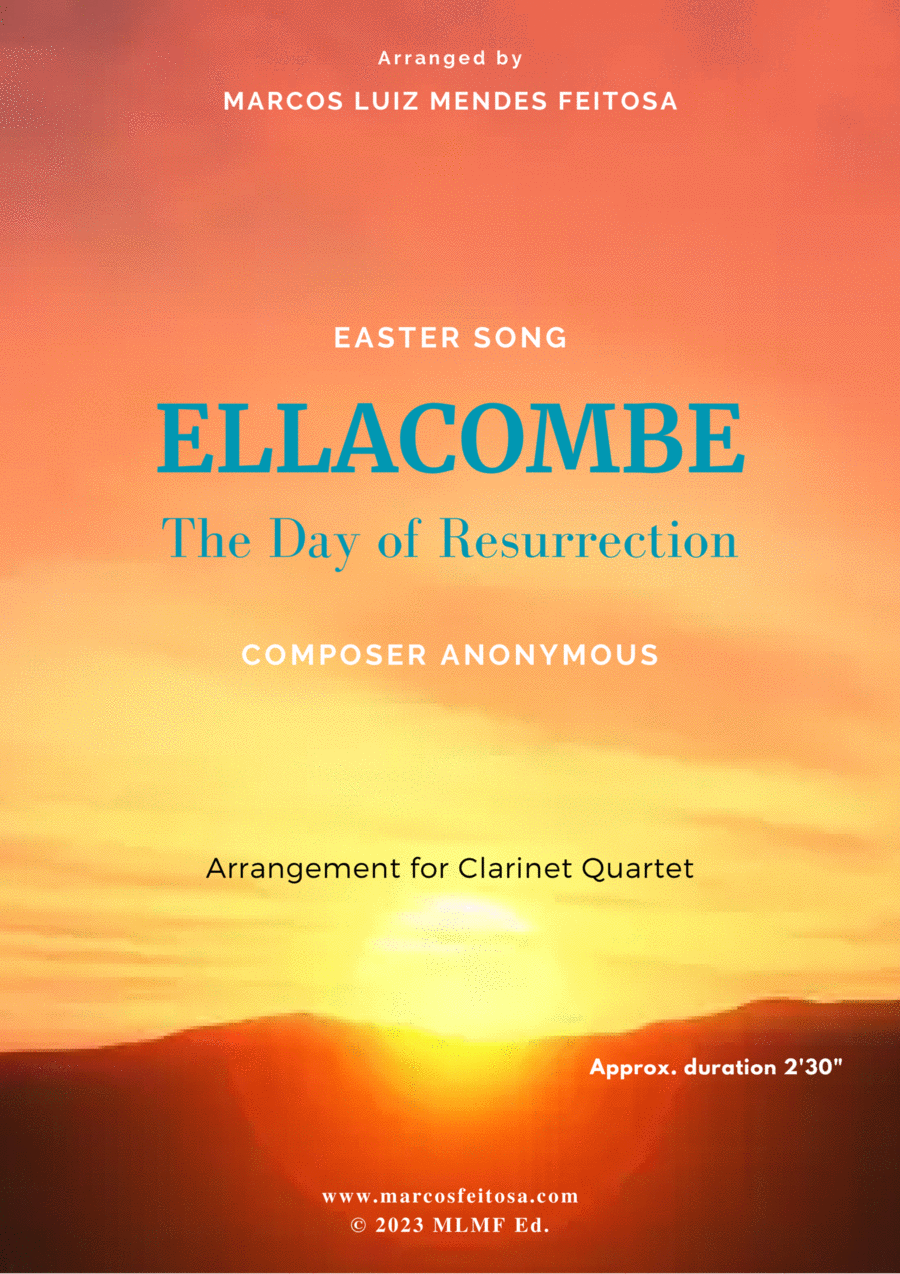 ELLACOMBE (The Day of Resurrection) - Clarinet Quartet Clarinet Quartet scores gallery preview page 1