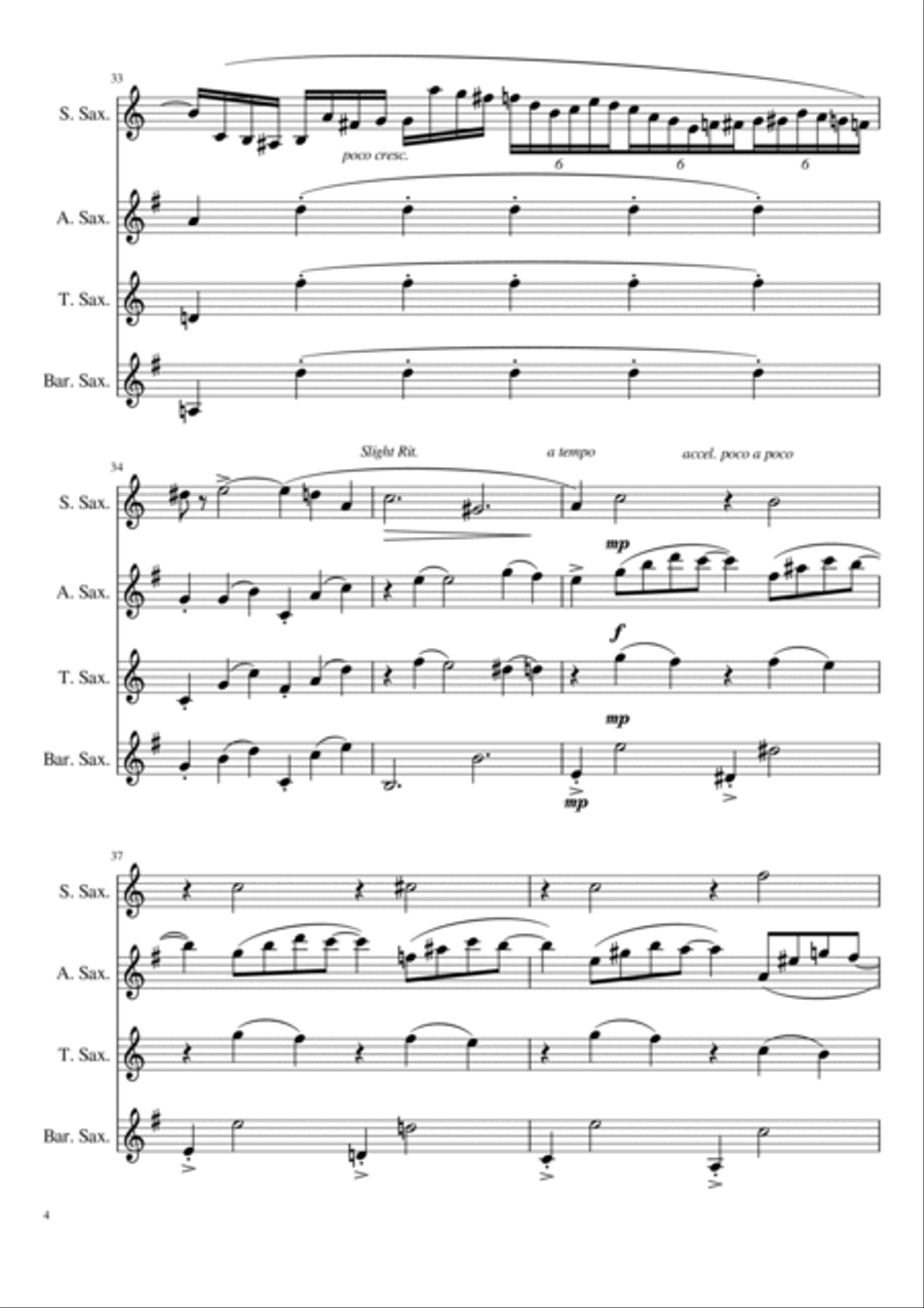 Ballade No. 1 in G Minor Ballade No. 1 in G Minor Saxophone Quartet scores gallery preview page 4