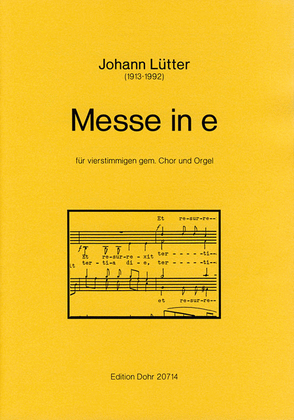 Book cover for Messe in e für vierstimmigen gemischten Chor und Orgel