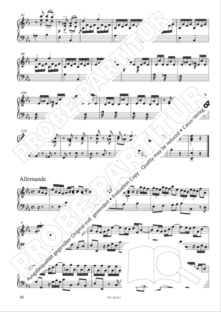 Six Suites Harpsichord scores gallery preview page 31