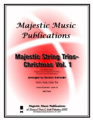 Book cover for Majestic String Trios-Christmas V.1