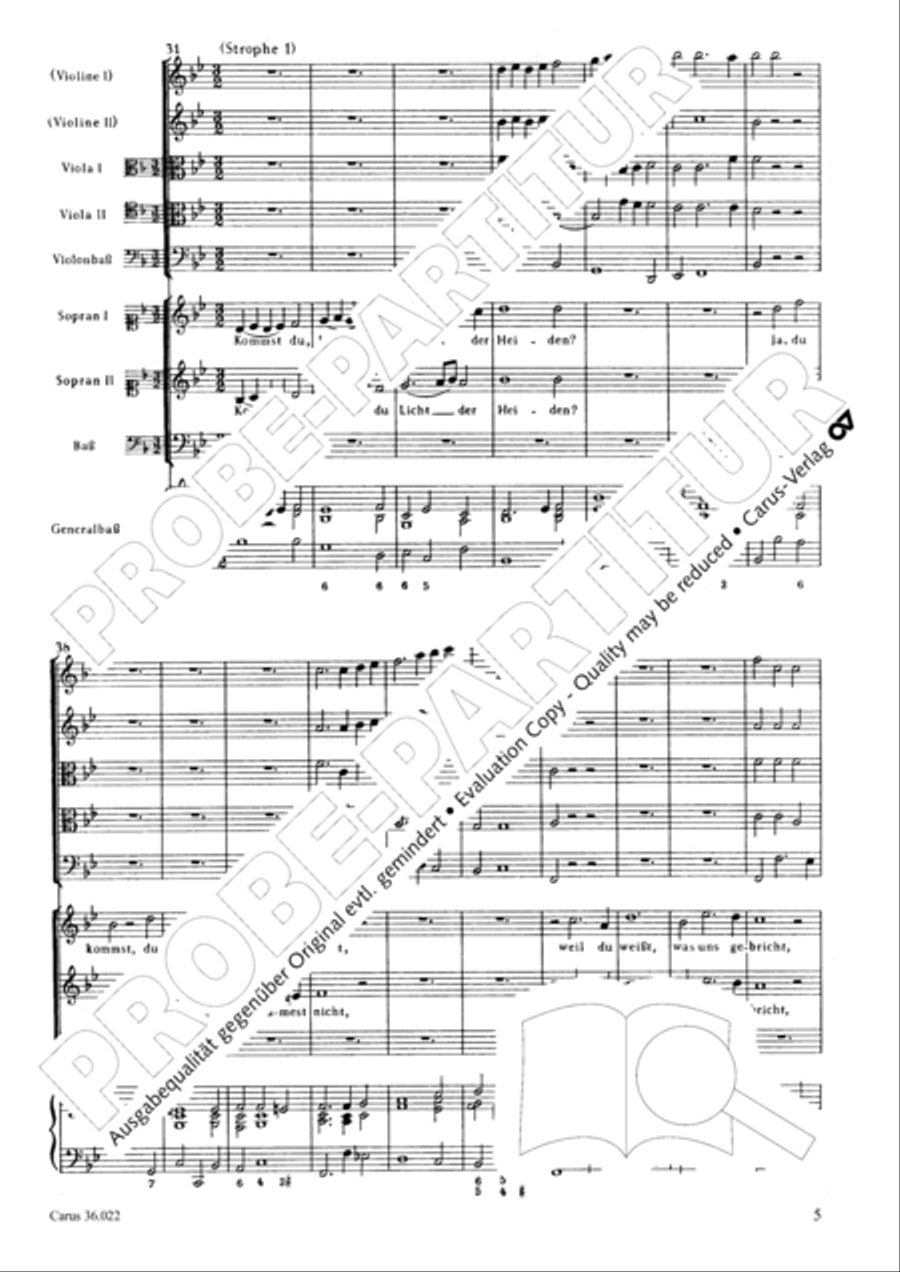 Kommst du, Licht der Heiden Choir scores gallery preview page 6