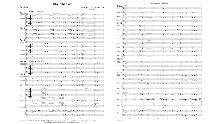 Rhythmania! (Score) Concert Band scores gallery preview page 1