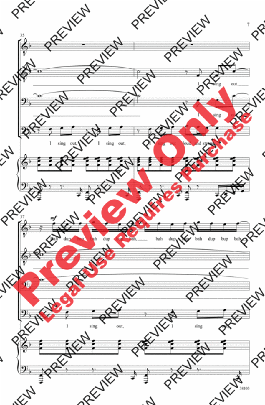 I Sing Out Men's Choir scores gallery preview page 7
