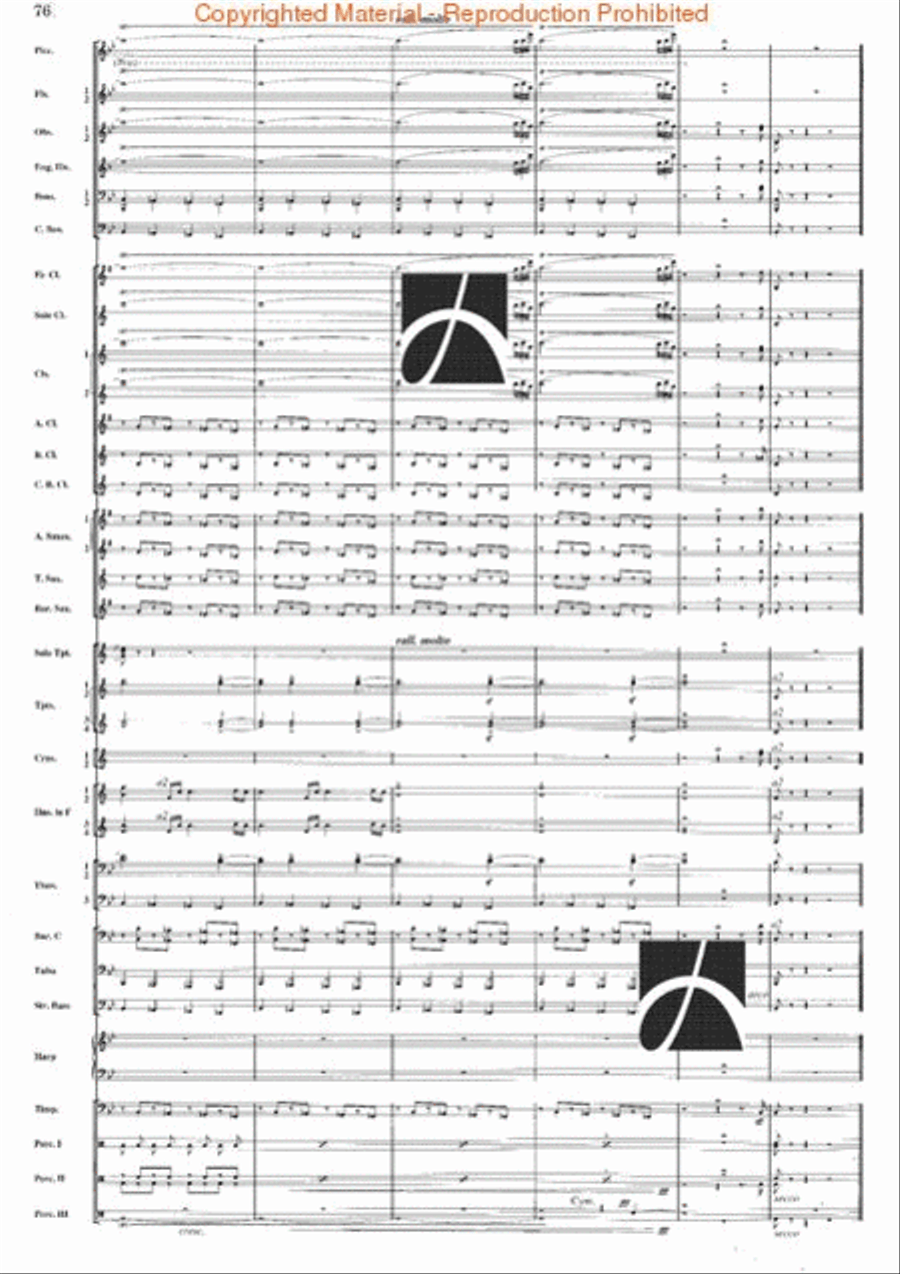Belkis, Regina Di Saba (Part II) Concert Band scores gallery preview page 76
