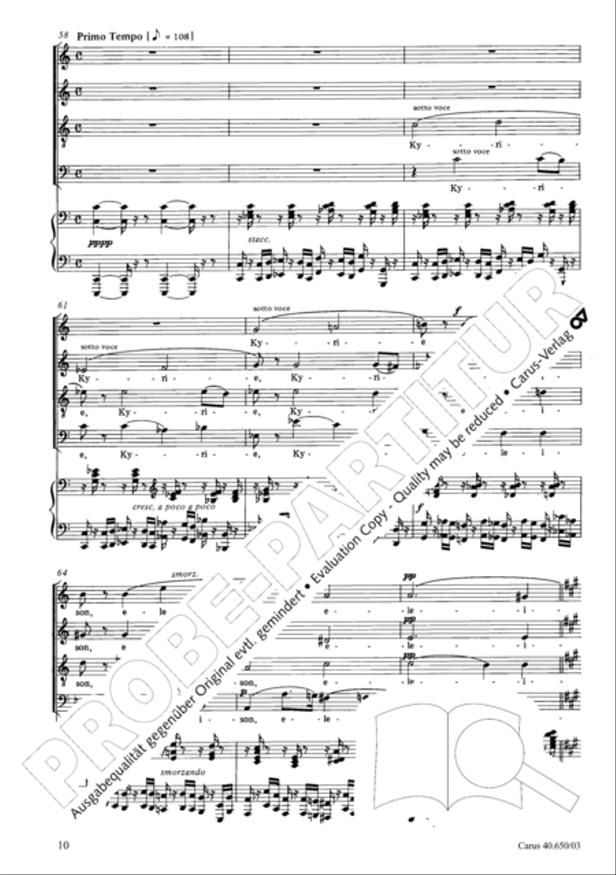 Petite Messe solennelle 4-Part scores gallery preview page 13
