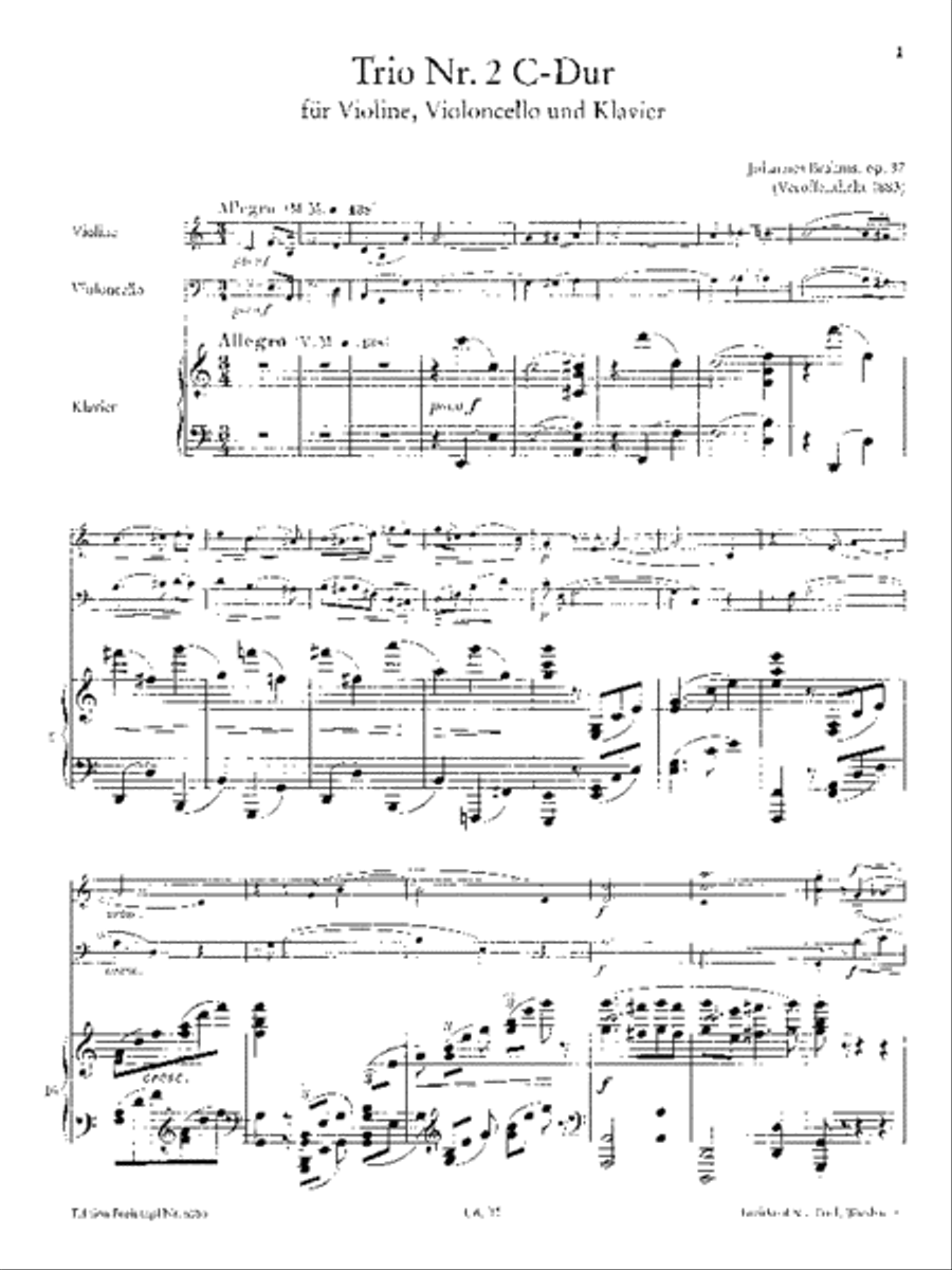 Piano Trio No. 2 in C major Op. 87 Piano Trio scores gallery preview page 2