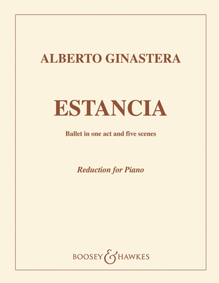 Book cover for Estancia, Op. 8