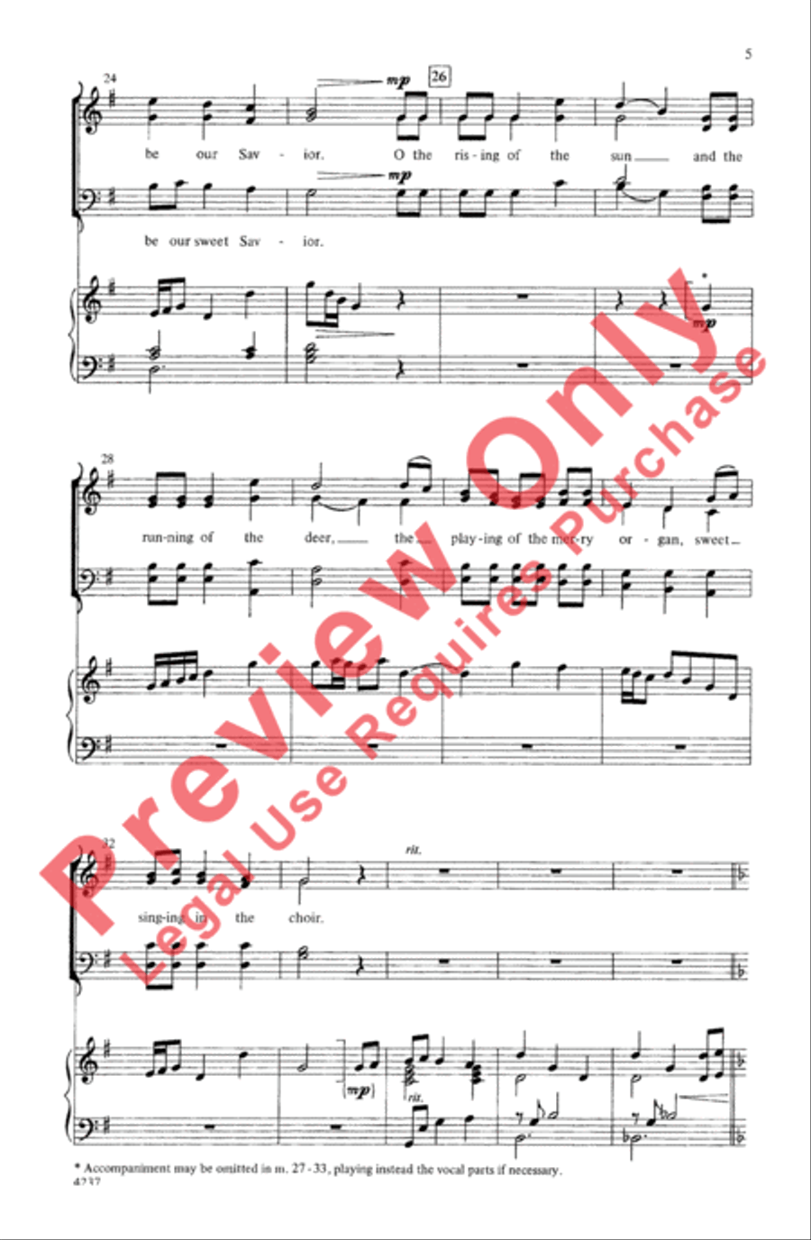 An English Christmas 4-Part scores gallery preview page 4