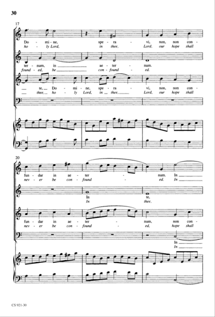 Te Deum - Choral Score