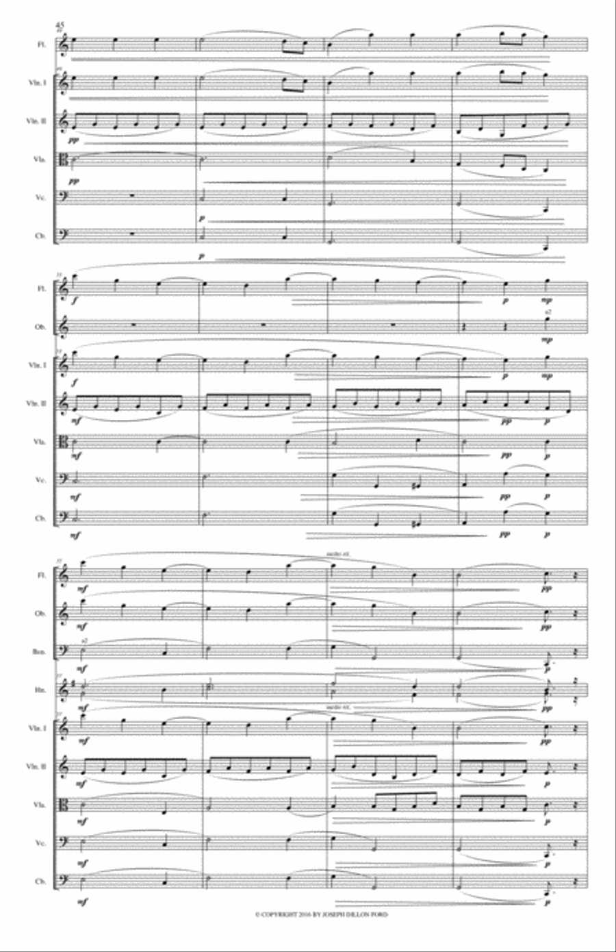 Symphony in C MINOR - The Fitch Symphony - 3rd movement (Minuet) Full Orchestra scores gallery preview page 6