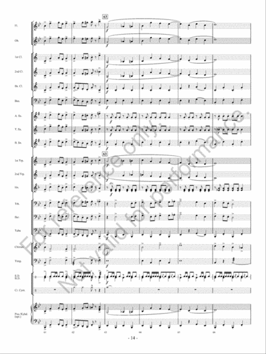 Chimes Of Freedom Concert Band scores gallery preview page 15