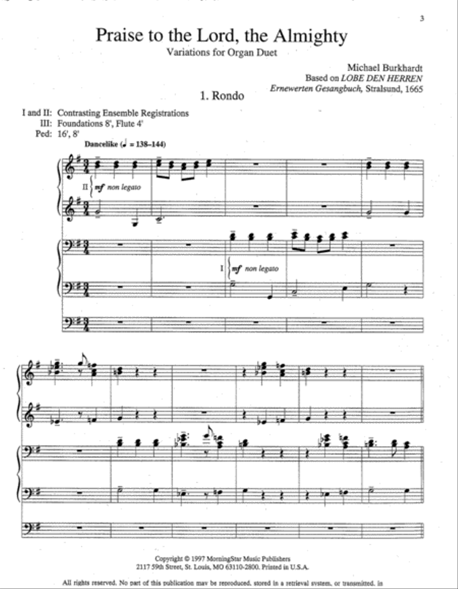 Praise to the Lord, the Almighty Organ scores gallery preview page 2