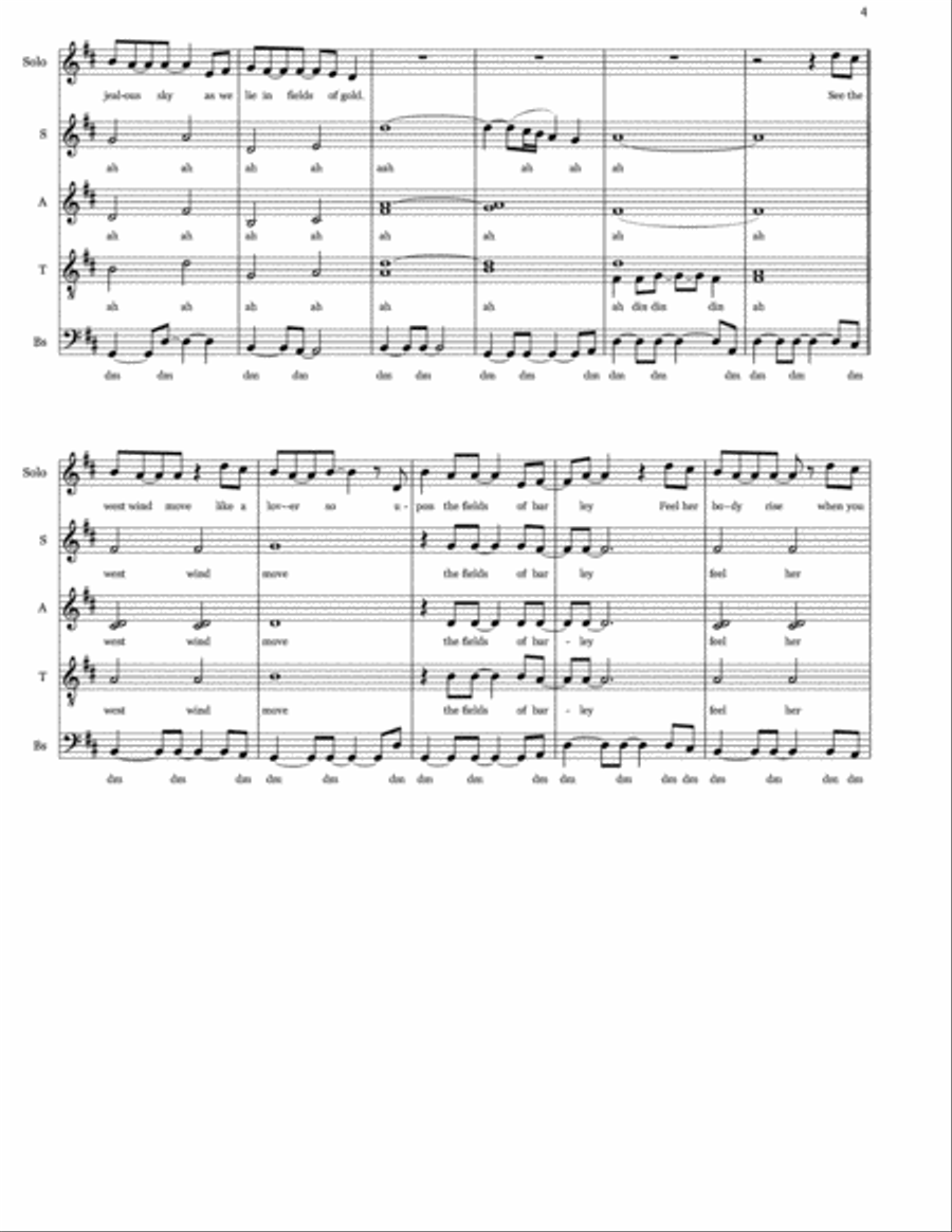 Fields Of Gold Fields Of Gold 4-Part scores gallery preview page 4