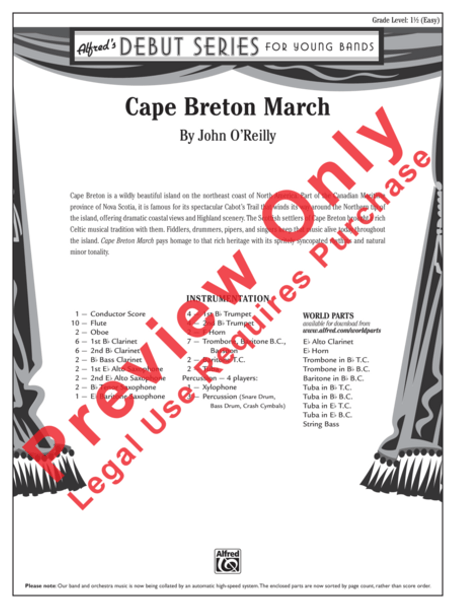 Cape Breton March Cape Breton March Concert Band scores gallery preview page 14