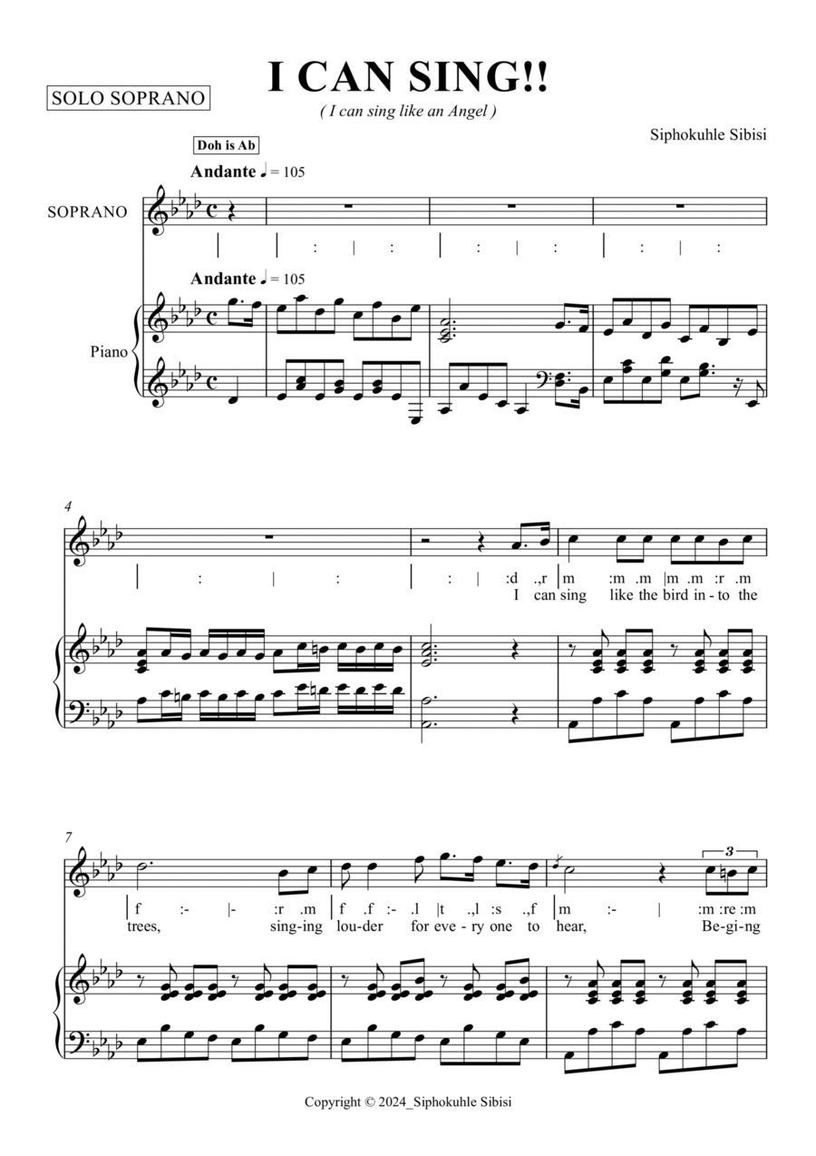 I CAN SING!! I CAN SING!! Voice scores gallery preview page 1
