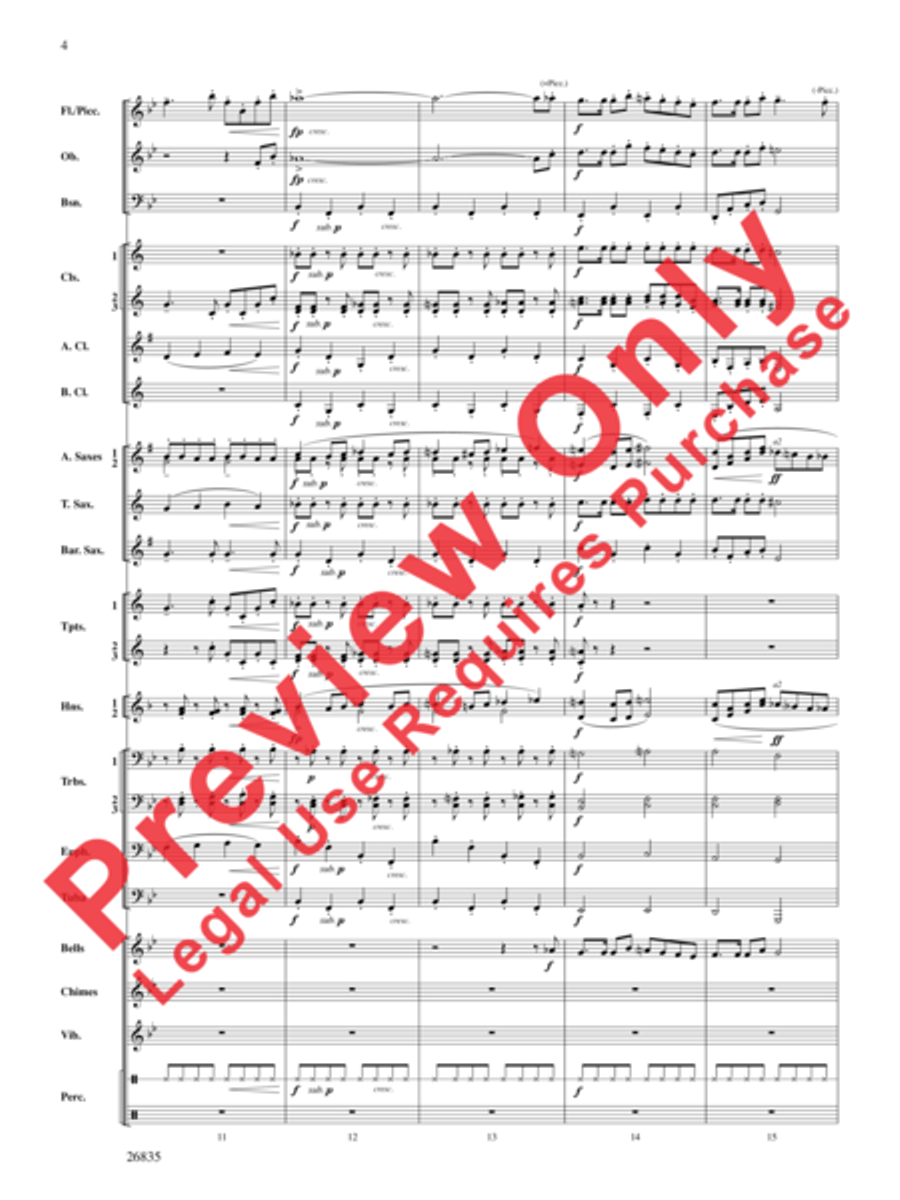 Snow Day Celebration! Concert Band scores gallery preview page 5