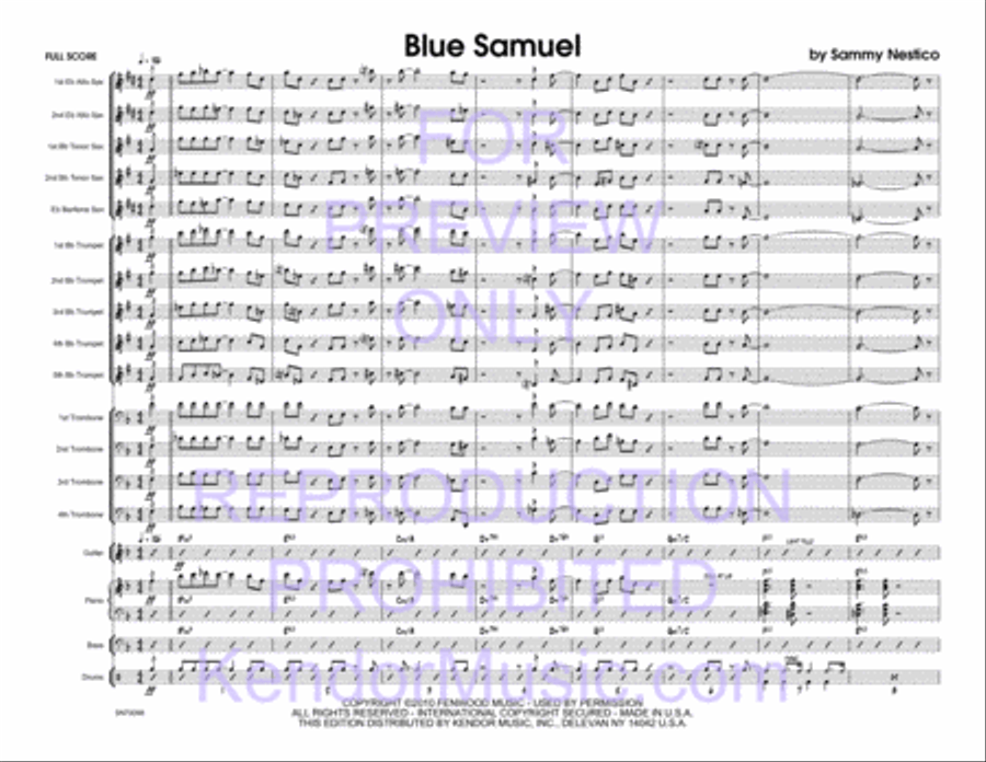 Blue Samuel Jazz Ensemble scores gallery preview page 2