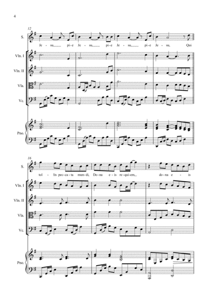 Pie Jesu For Soprano and String Quartet