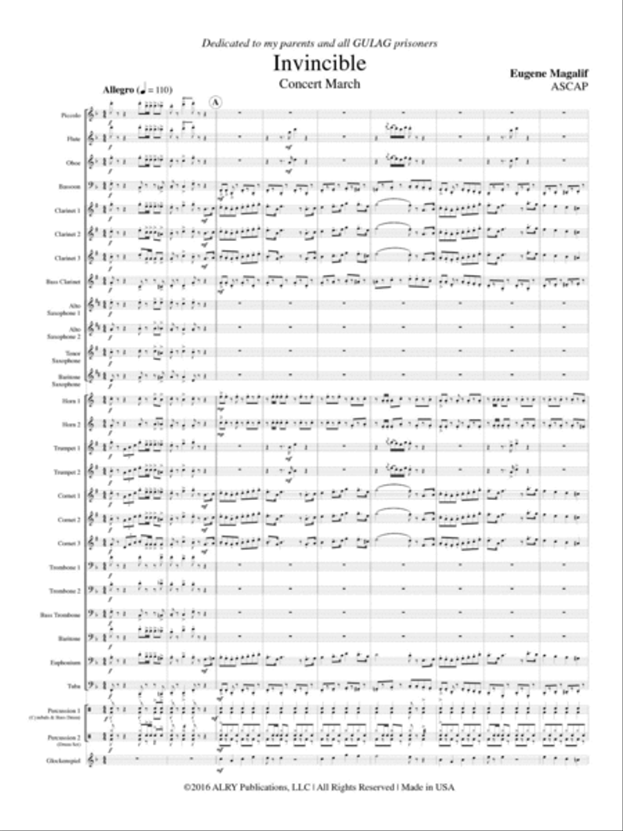 Invincible for Concert Band Concert Band scores gallery preview page 2