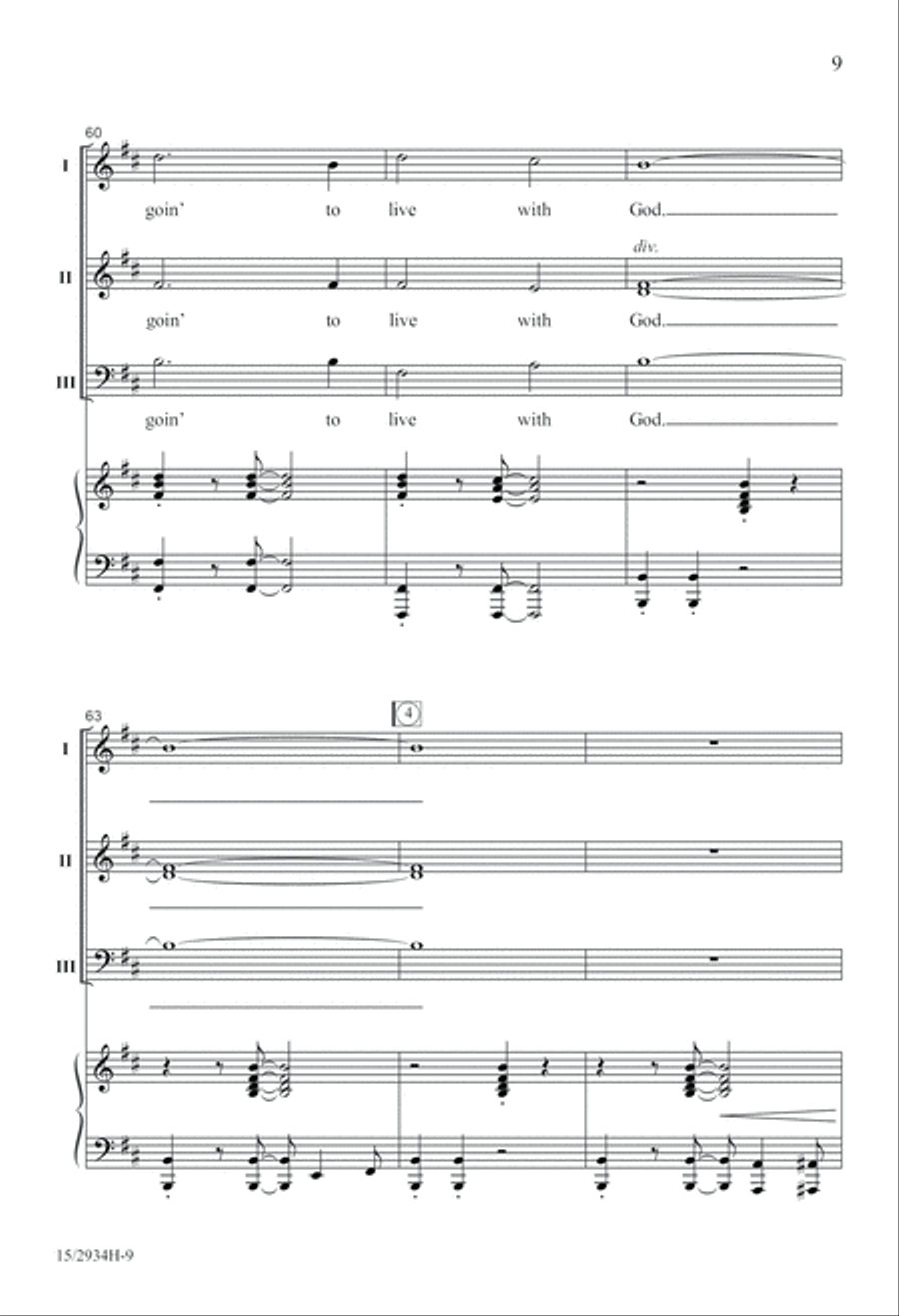 Soon I Will Be Done 3-Part scores gallery preview page 10