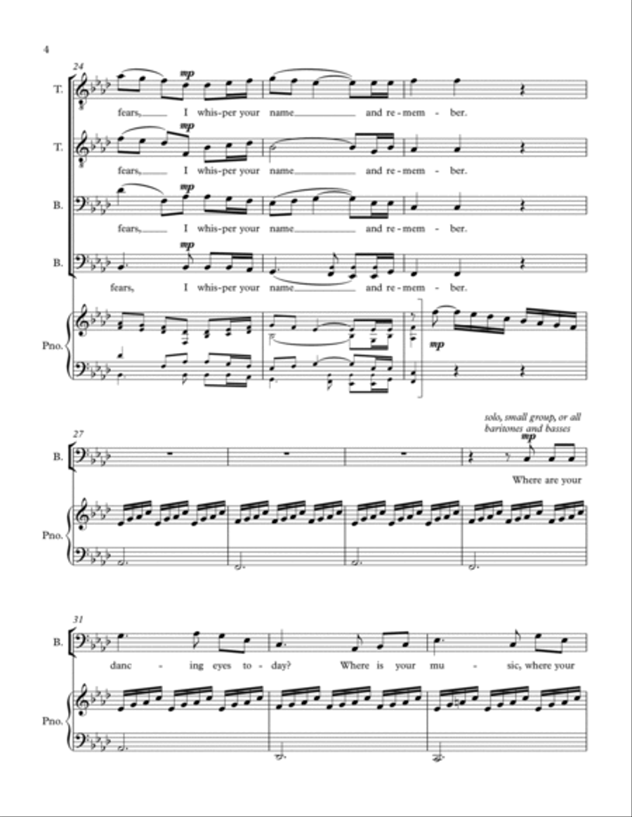 I Whisper Your Name TTBB scores gallery preview page 5