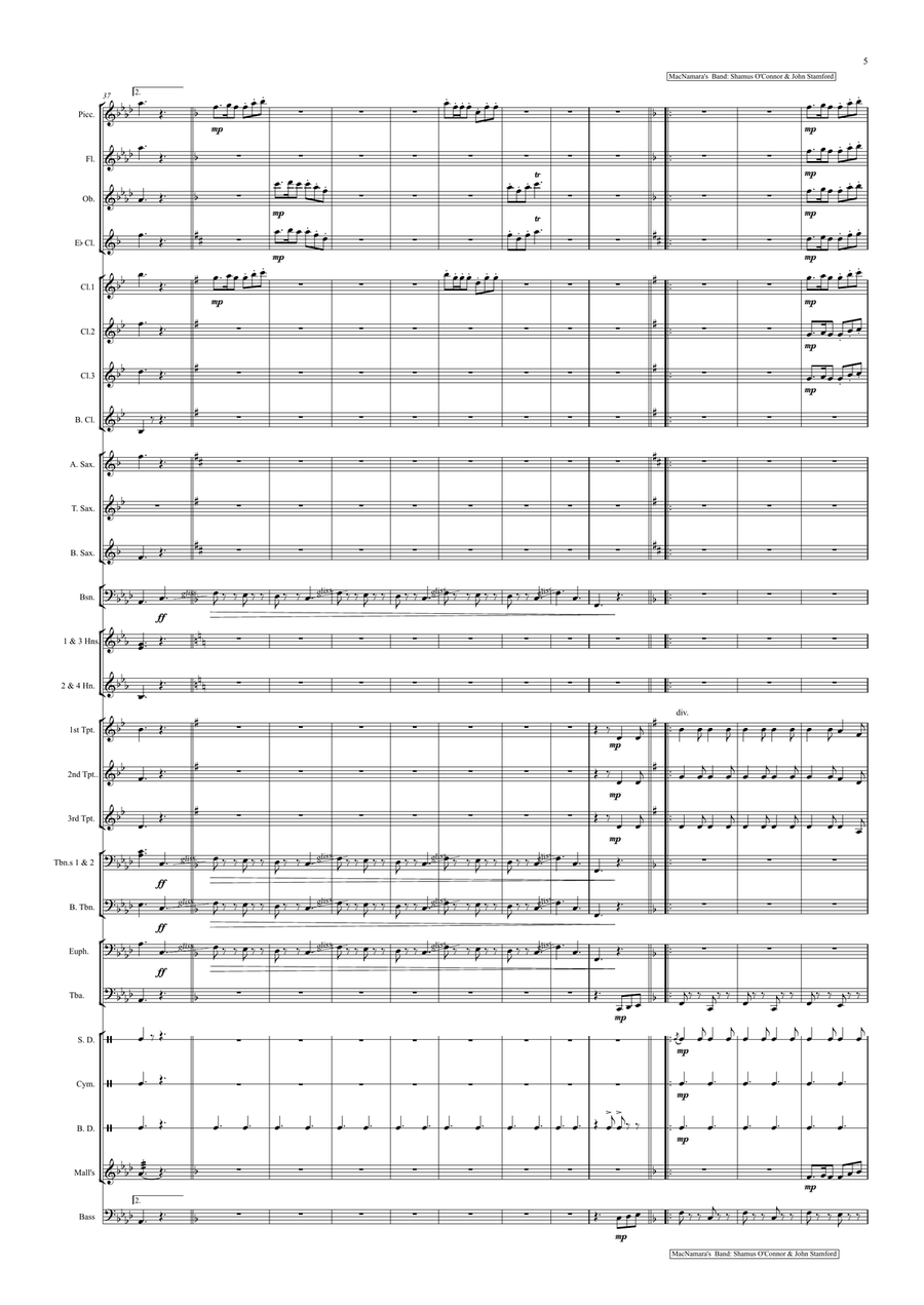Paddy's Day March for Concert/Wind/Marching Band ''Keith Terrett Classic March Collection'' Concert Band scores gallery preview page 5