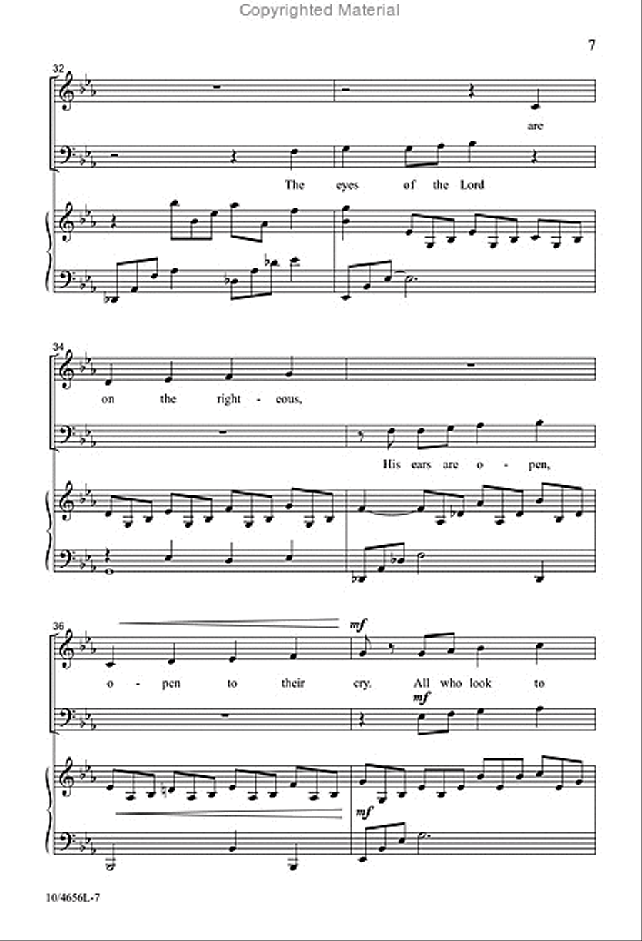 The Lord Is Listening 4-Part scores gallery preview page 7