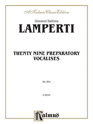 Book cover for Twenty-Nine Preparatory Vocalises