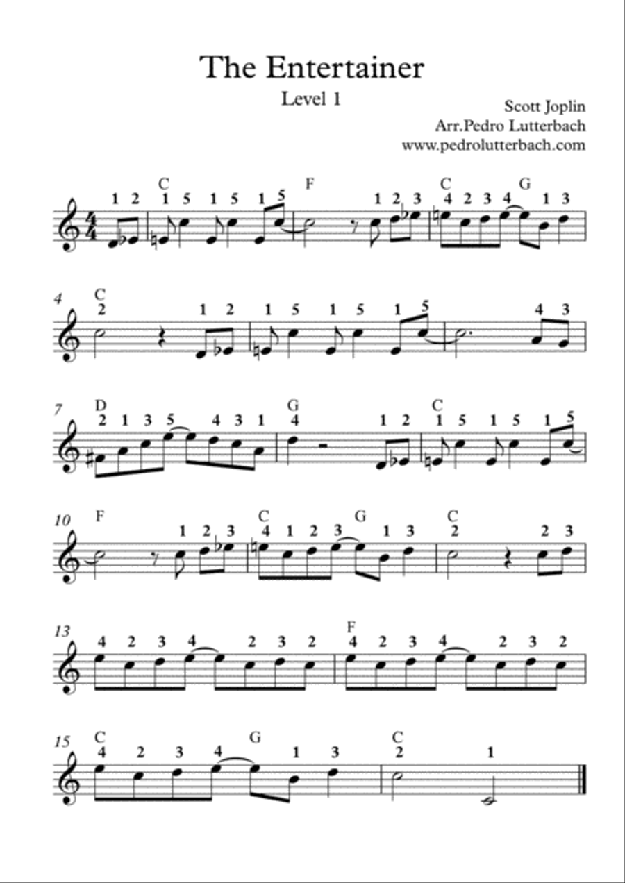 The Entertainer Small Ensemble scores gallery preview page 1