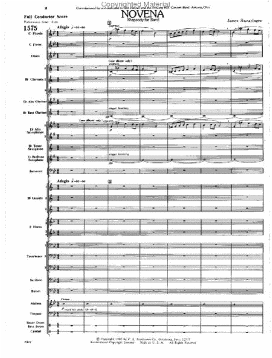 Novena Novena Concert Band scores gallery preview page 2