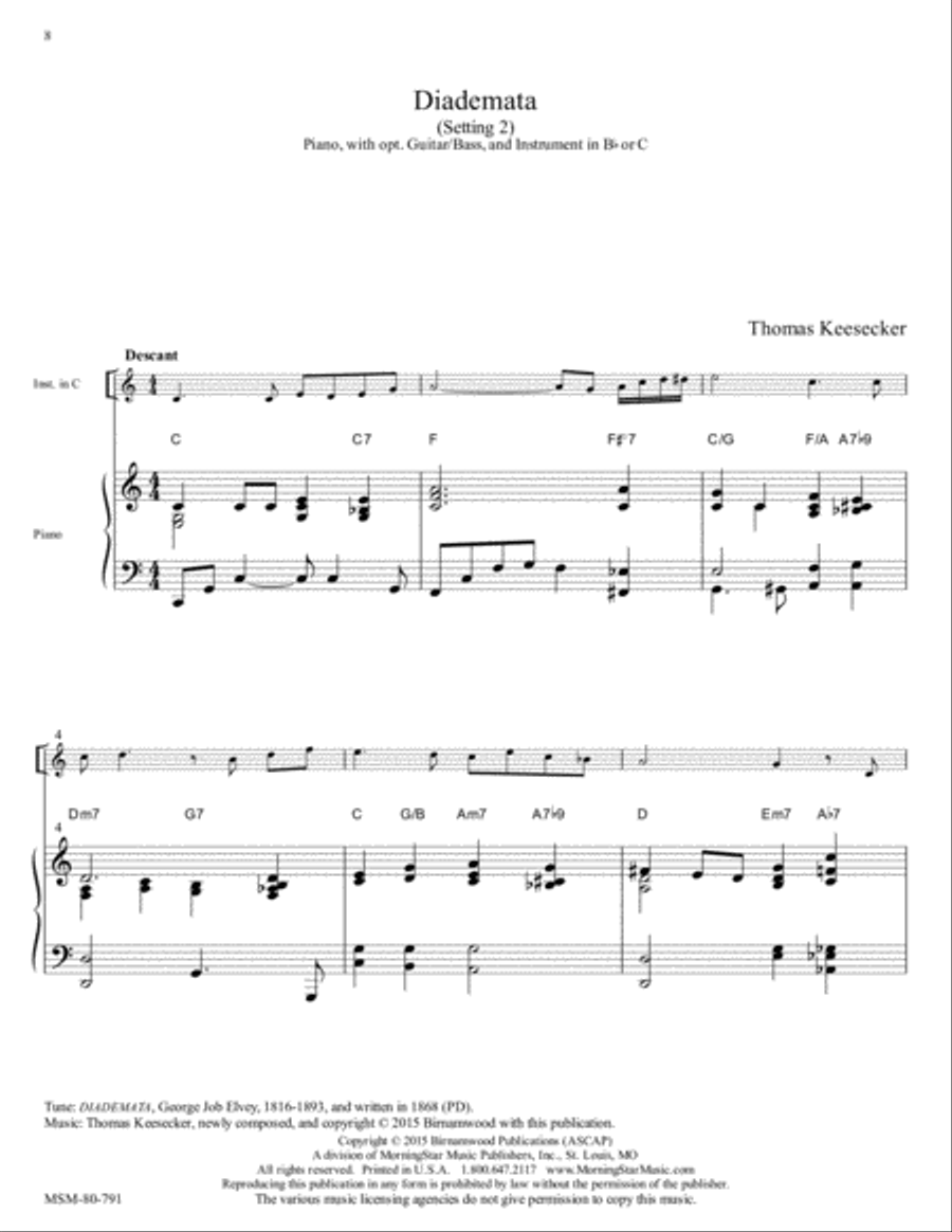 Diademata (Setting 2) Choir scores gallery preview page 1