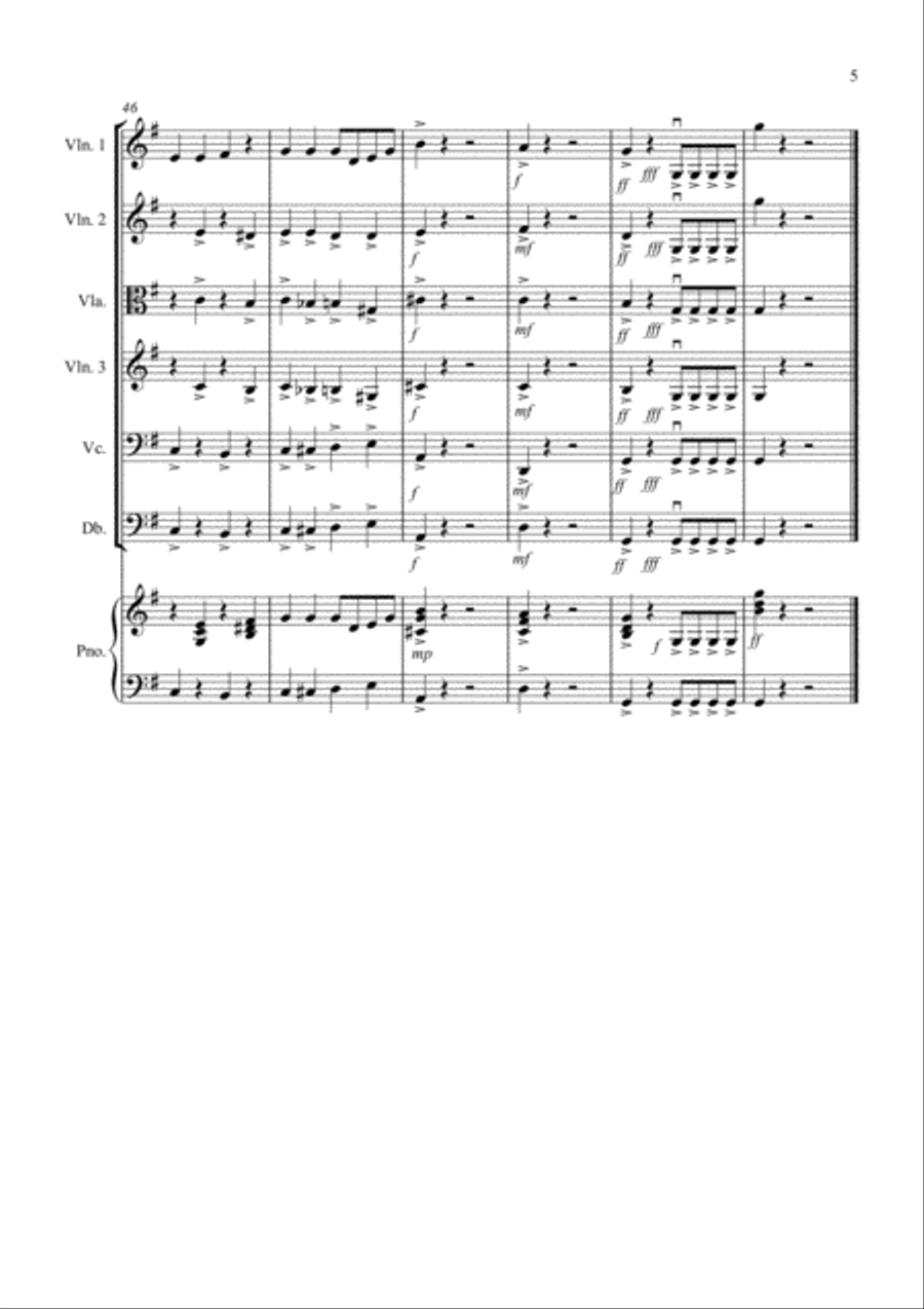 Jo's Jig for String Orchestra String Orchestra scores gallery preview page 5