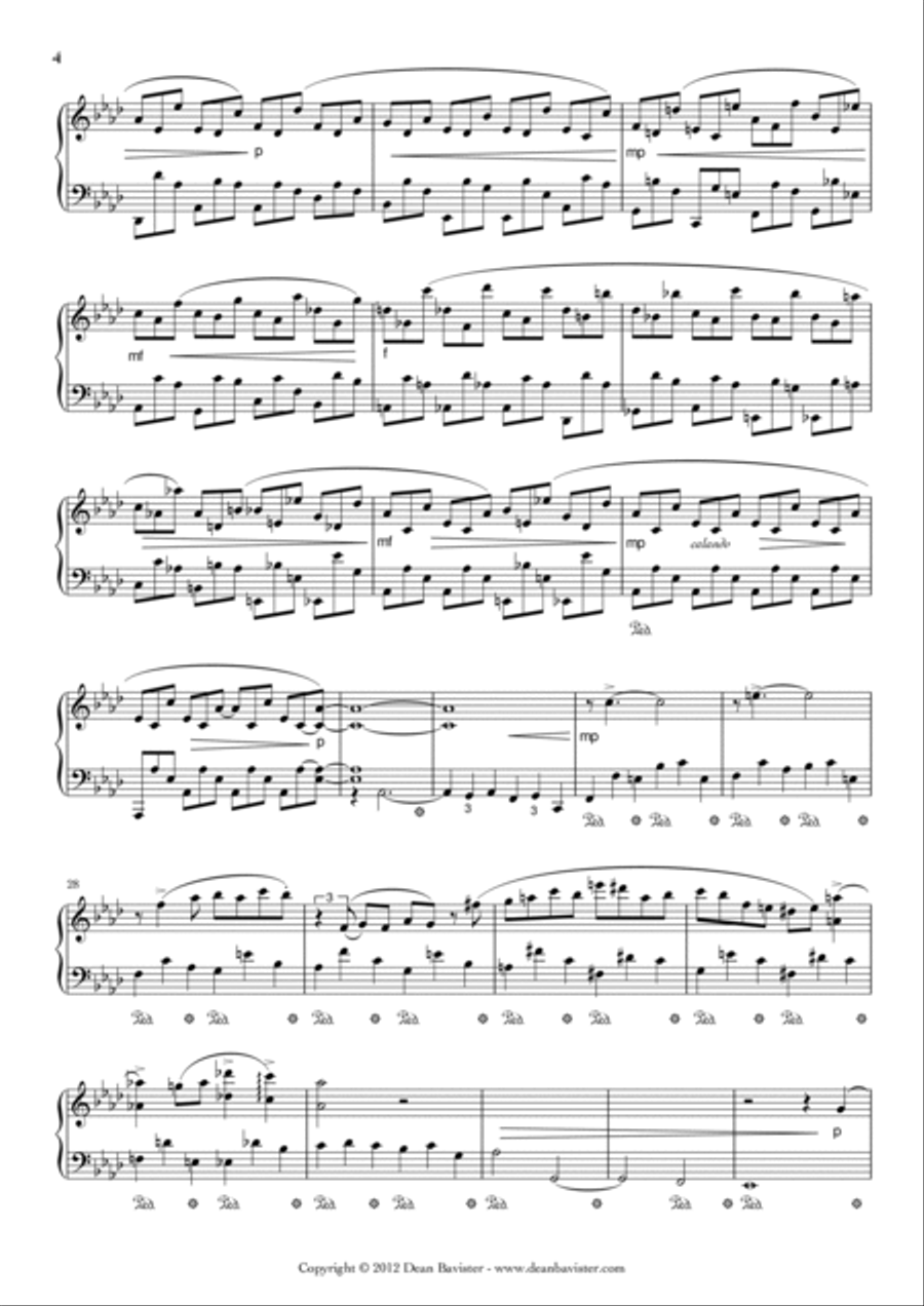 Piano Sonata 1 in F Minor (Opus 12) Piano Solo scores gallery preview page 4