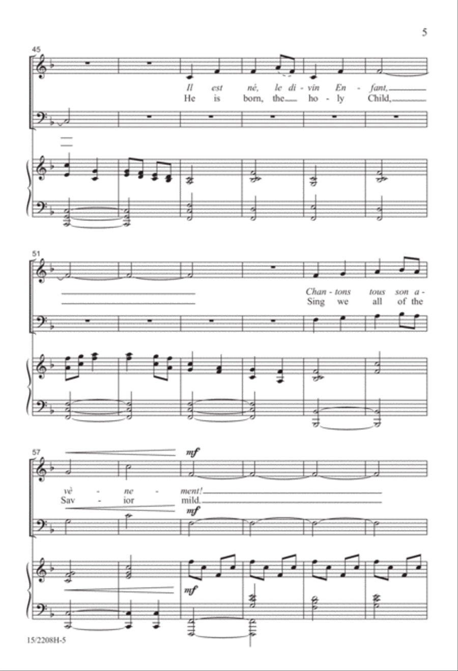 Il Est Né (He Is Born) 4-Part scores gallery preview page 5