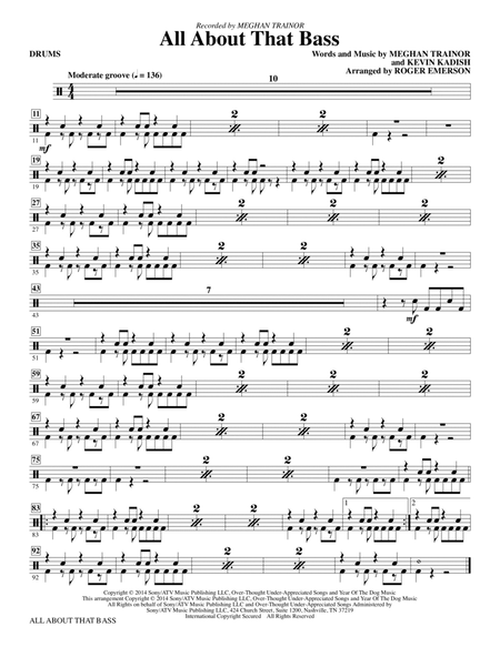 All About That Bass (arr. Roger Emerson) - Drums