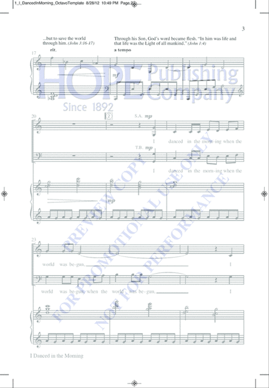 I Am the Lord of the Dance 4-Part scores gallery preview page 7