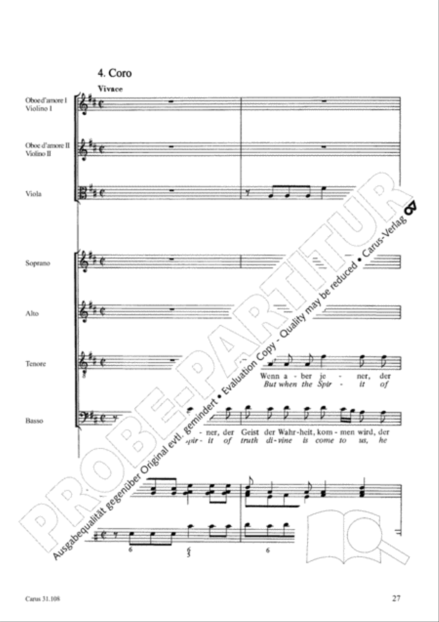 Now it is good, that I am leaving (Es ist euch gut, dass ich hingehe) ATB scores gallery preview page 28