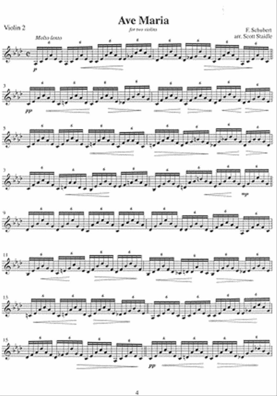 Christmas Music Arranged for Violin Duet String Duet scores gallery preview page 4