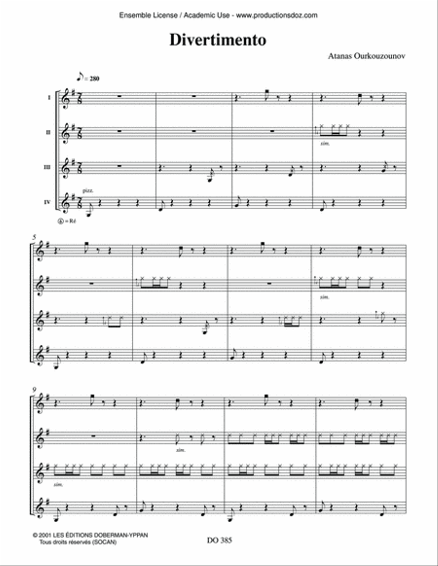 Divertimento Guitar Ensemble scores gallery preview page 3