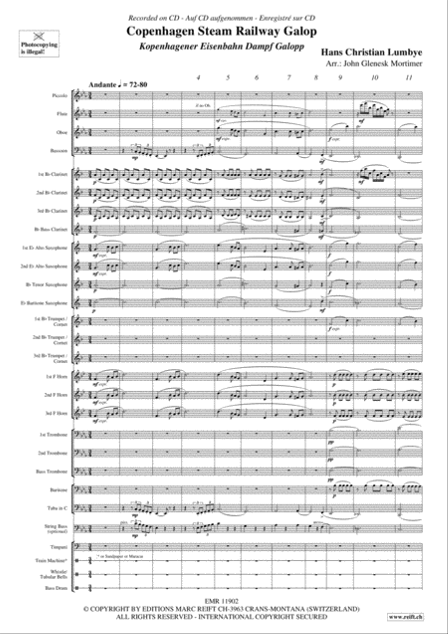 Copenhagen Steam Railway Galop Concert Band scores gallery preview page 4