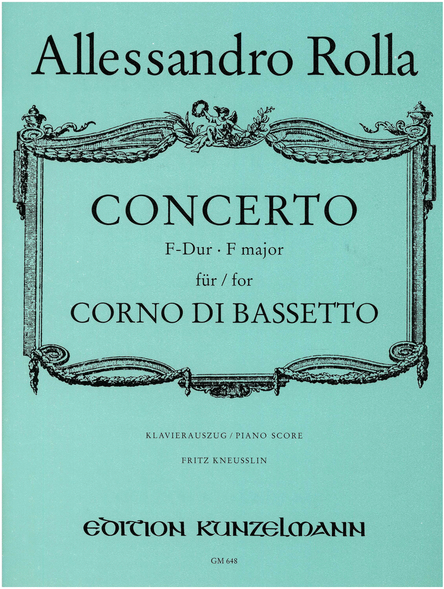 Concerto for basset horn Concerto for basset horn Piano scores gallery preview page 1