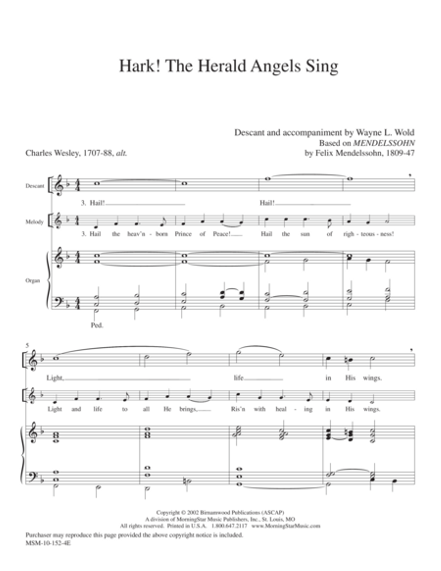 Hark! The Herald Angels Sing Choir scores gallery preview page 1
